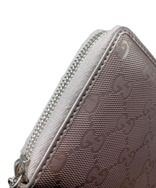 GUCCI（グッチ）GUCCI (グッチ) ラウンドファスナーウォレット ベージュの古着・服飾アイテム