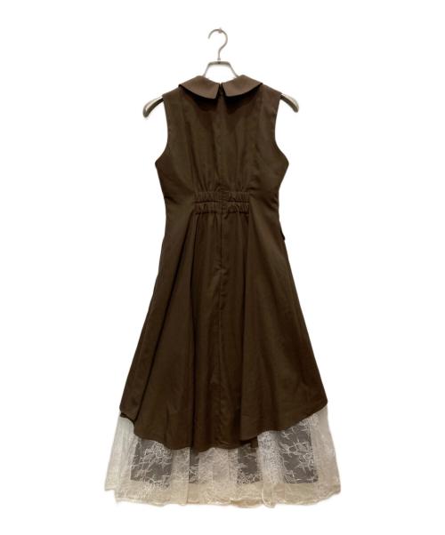 DazzliN（ダズリン）DazzliN (ダズリン) ドレープタックレイヤードワンピース ブラウン サイズ:Ｓの古着・服飾アイテム