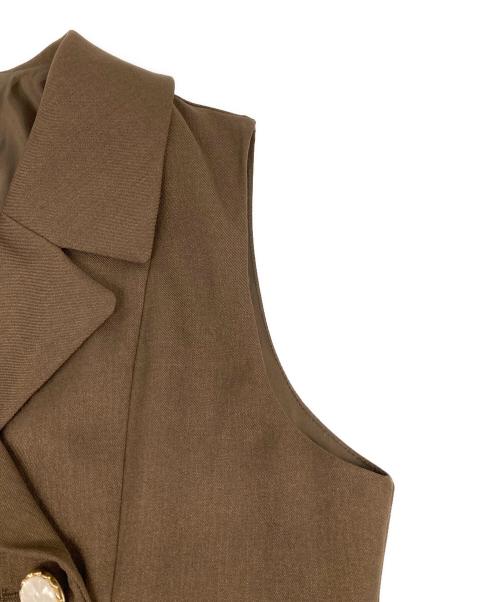 DazzliN（ダズリン）DazzliN (ダズリン) ドレープタックレイヤードワンピース ブラウン サイズ:Ｓの古着・服飾アイテム