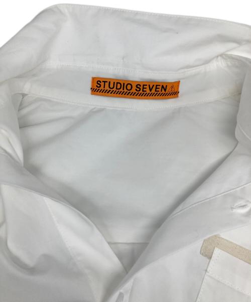 studio seven（スタジオセブン）STUDIO SEVEN (スタジオセブン) Big Silhouette Cotton Shirt/ビッグ シルエット コットン シャツ ホワイト サイズ:Ⅿの古着・服飾アイテム