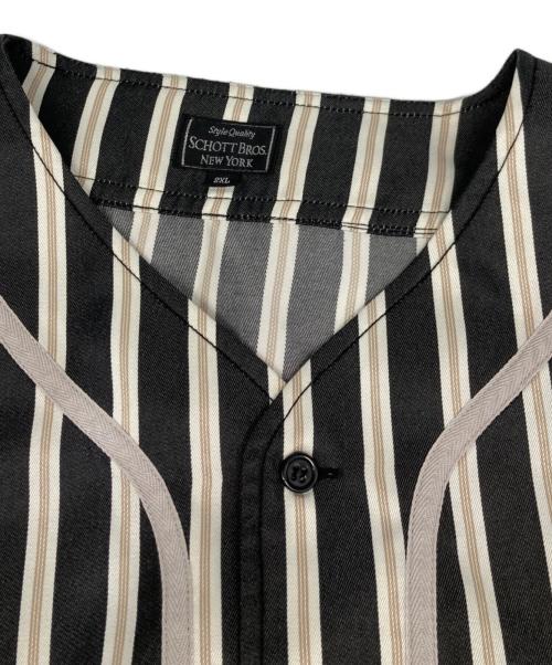 SCHOTT BROS.（ショット）SCHOTT BROS. (ショット) ベースボールシャツ ブラック サイズ:2ＸＬの古着・服飾アイテム