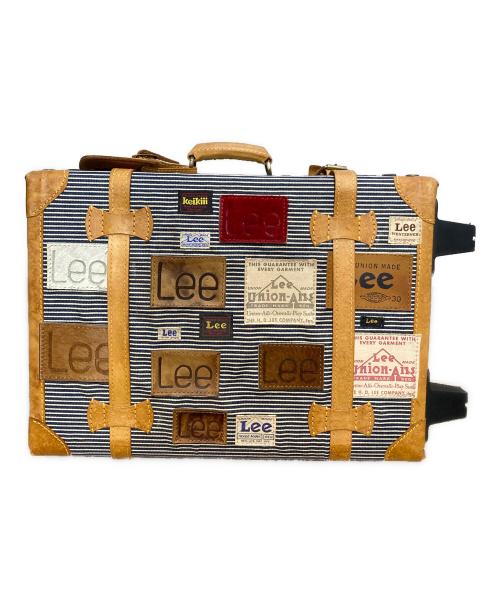 LEE（リー）LEE (リー) ワッペンスーツケース ブルー×ベージュの古着・服飾アイテム