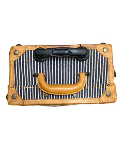 LEE（リー）LEE (リー) ワッペンスーツケース ブルー×ベージュの古着・服飾アイテム