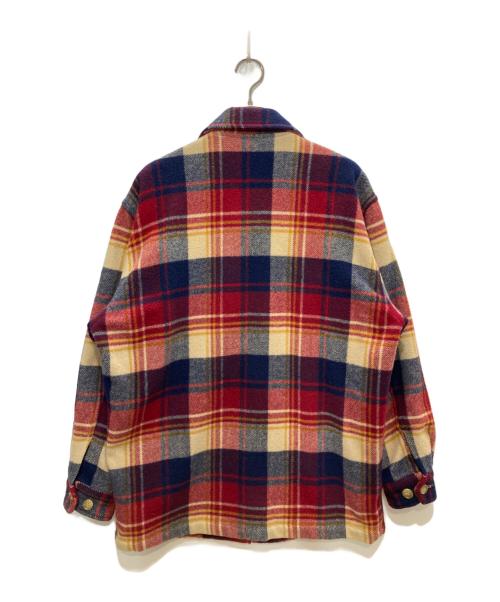 CHAPS RALPH LAUREN（チャップス ラルフローレン）CHAPS RALPH LAUREN (チャップス ラルフローレン) オンブレタータンジャケット レッド サイズ:Ⅿの古着・服飾アイテム