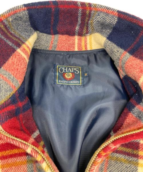 CHAPS RALPH LAUREN（チャップス ラルフローレン）CHAPS RALPH LAUREN (チャップス ラルフローレン) オンブレタータンジャケット レッド サイズ:Ⅿの古着・服飾アイテム