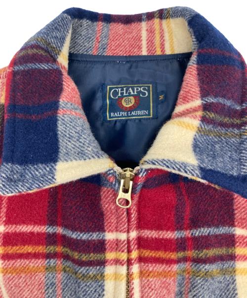 CHAPS RALPH LAUREN（チャップス ラルフローレン）CHAPS RALPH LAUREN (チャップス ラルフローレン) オンブレタータンジャケット レッド サイズ:Ⅿの古着・服飾アイテム