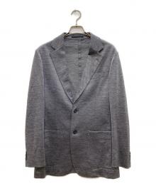 SHIPS（シップス）の古着「ラミー ジャージー ジャケット」｜ネイビー×グレー