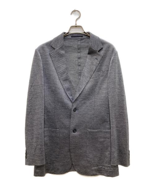 SHIPS（シップス）SHIPS (シップス) ラミー ジャージー ジャケット ネイビー×グレー サイズ:Lの古着・服飾アイテム