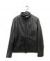 MEN'S BIGI（メンズビギ）の古着「レザージャケット」｜ブラック