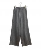 GALERIE VIEギャルリーヴィー）の古着「ウォッシャブルギャバジン イージーセミワイドパンツ」｜グレー
