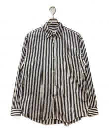 COMOLI（コモリ）の古着「ロンドンストライプ 長袖 コモリシャツ」｜ホワイト