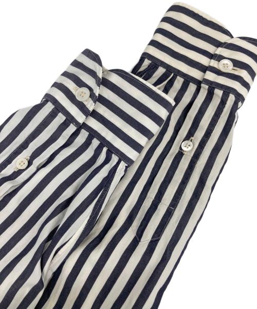 COMOLI（コモリ）COMOLI (コモリ) ロンドンストライプ 長袖 コモリシャツ ホワイト サイズ:2の古着・服飾アイテム