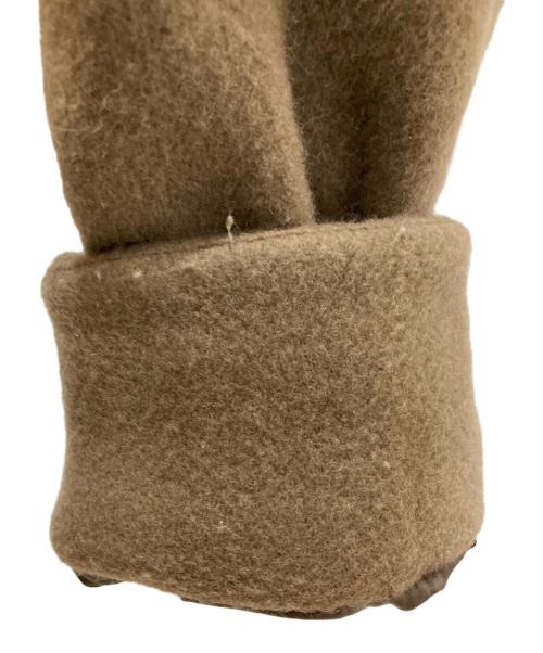 nano・universe（ナノ・ユニバース）nano・universe (ナノ・ユニバース) PECOLAMBウールカシミヤノーカラーミドル丈コート ブラウン サイズ:Ⅿの古着・服飾アイテム