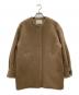 nano・universe（ナノ・ユニバース）の古着「PECOLAMBウールカシミヤノーカラーミドル丈コート」｜ブラウン