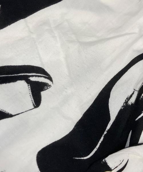 Aloha Blossom（アロハブロッサム）Aloha Blossom (アロハブロッサム) オープンカラーシャツ ホワイト×ブラック サイズ:40の古着・服飾アイテム