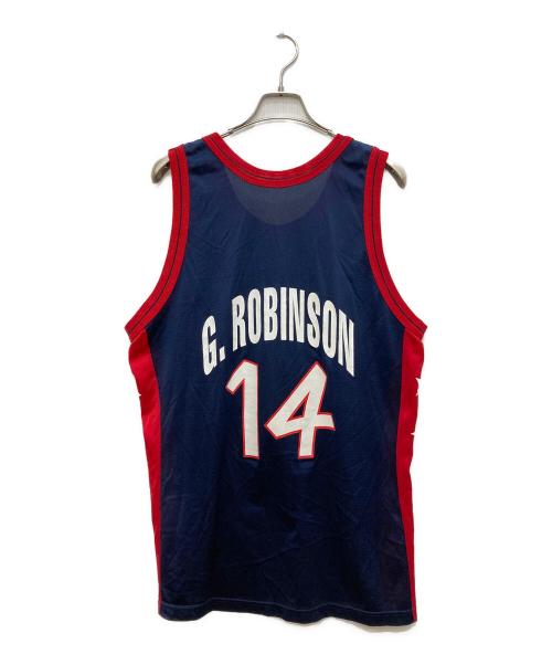 Champion（チャンピオン）Champion (チャンピオン) バスケットボールシャツ ネイビー×レッド サイズ:44の古着・服飾アイテム