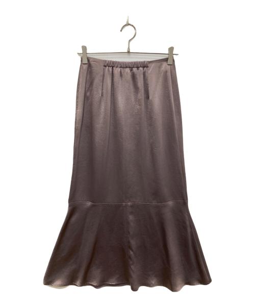 FRAY ID（フレイ アイディー）FRAY ID (フレイ アイディー) ステッチサテンナロースカート ピンクの古着・服飾アイテム