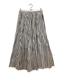 Demi-Luxe Beams×AK+1（デミルクス ビームス×エーケーワン）の古着「ストライプ タックスカート」｜グレー