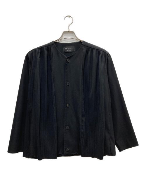 UNITED TOKYO（ユナイテッドトーキョー）UNITED TOKYO (ユナイテッドトーキョー) サイドプリーツノーカラージャケット ブラック サイズ:2の古着・服飾アイテム