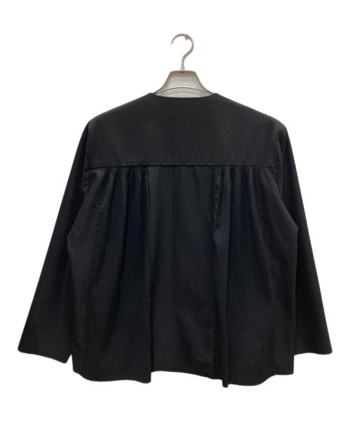 UNITED TOKYO（ユナイテッドトーキョー）UNITED TOKYO (ユナイテッドトーキョー) サイドプリーツノーカラージャケット ブラック サイズ:2の古着・服飾アイテム