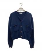 Plageプラージュ）の古着「ニットカーディガン」｜ネイビー