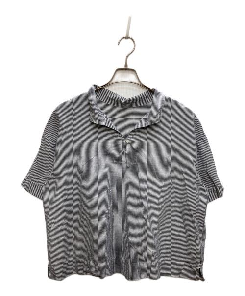 nest Robe（ネストローブ）nest Robe (ネストローブ) ストライプブラウス ネイビー×ホワイト サイズ:Freeの古着・服飾アイテム