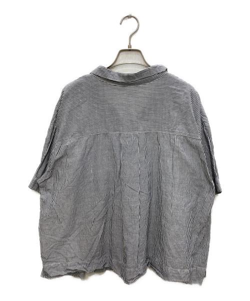 nest Robe（ネストローブ）nest Robe (ネストローブ) ストライプブラウス ネイビー×ホワイト サイズ:Freeの古着・服飾アイテム