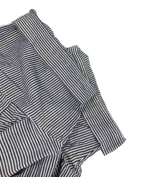 nest Robe（ネストローブ）nest Robe (ネストローブ) ストライプブラウス ネイビー×ホワイト サイズ:Freeの古着・服飾アイテム