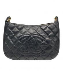 CHANEL（シャネル）の古着「キャビアスキンチェーンワンショルダーバッグ」｜ブラック