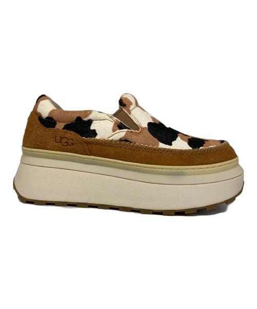 UGG（アグ）UGG (アグ) Marin Slip On Cow Print CHESTNUT/マリン スリッポン カウ プリント チェスナット ベージュ サイズ:23の古着・服飾アイテム