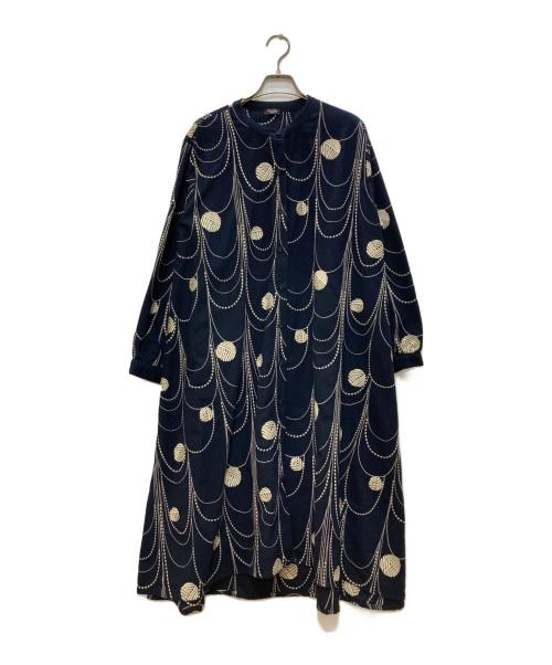 Marble SUD（マーブルシュッド）Marble SUD (マーブルシュッド) 刺繍ワンピース ネイビー サイズ:-の古着・服飾アイテム