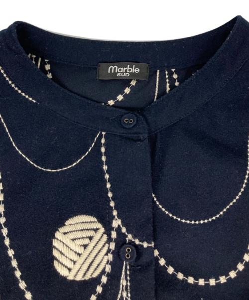 Marble SUD（マーブルシュッド）Marble SUD (マーブルシュッド) 刺繍ワンピース ネイビー サイズ:-の古着・服飾アイテム