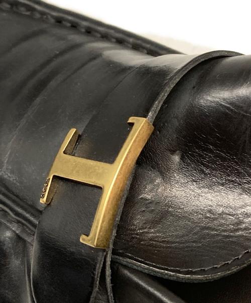 TOD'S（トッズ）TOD'S (トッズ) ダブルTローファー ブラック サイズ:7の古着・服飾アイテム