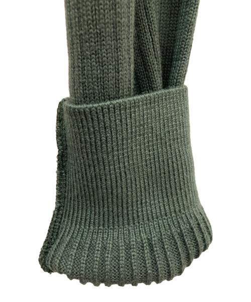 Burberry's（バーバリー）Burberry's (バーバリーズ) 刺繍ニット カーキ サイズ:Ⅿの古着・服飾アイテム