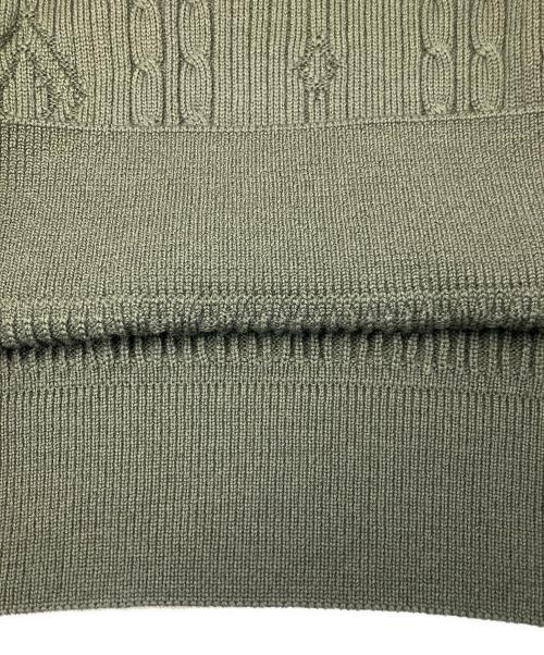 Burberry's（バーバリー）Burberry's (バーバリーズ) 刺繍ニット カーキ サイズ:Ⅿの古着・服飾アイテム