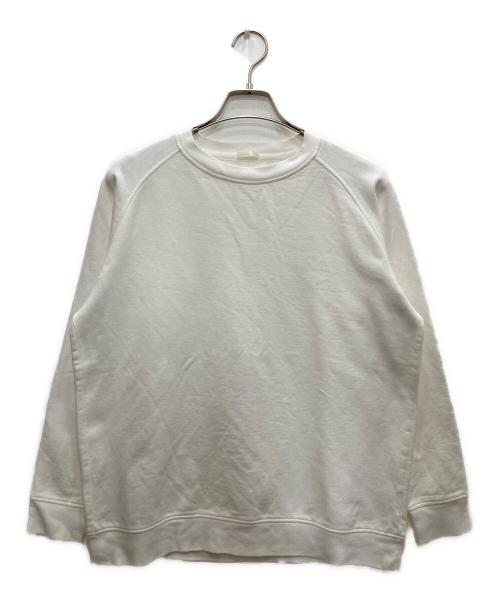 COMOLI（コモリ）COMOLI (コモリ) インレイ起毛長袖クルースウェット ホワイト サイズ:1の古着・服飾アイテム