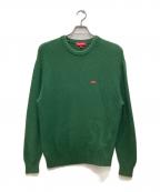SUPREMEシュプリーム）の古着「Textured Small Box Sweater/テクスチャード スモール ボックス セーター」｜グリーン