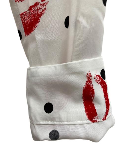 Aloha Blossom（アロハブロッサム）Aloha Blossom (アロハブロッサム) オープンカラーシャツ ホワイト×レッド サイズ:38の古着・服飾アイテム