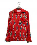 Aloha Blossomアロハブロッサム）の古着「オープンカラーシャツ」｜レッド