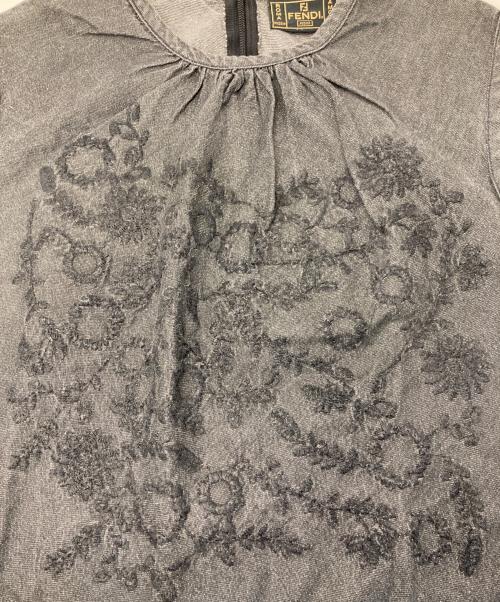 FENDI（フェンディ）FENDI (フェンディ) ノースリーブワンピース グレー サイズ:44の古着・服飾アイテム