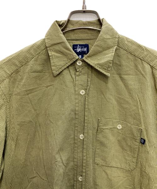 stussy（ステューシー）stussy (ステューシー) ヴィンテージチェックシャツ イエロー サイズ:Ｓの古着・服飾アイテム