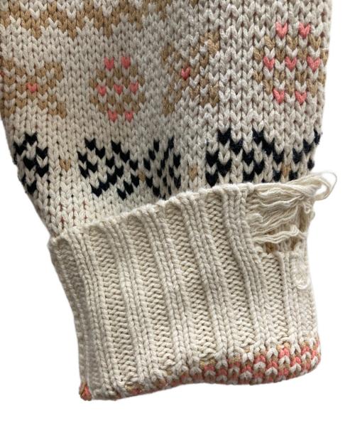 UNION LOS ANGELES（ユニオン ロサンゼルス）UNION LOS ANGELES (ユニオン ロサンゼルス) 総柄ニット ベージュ サイズ:2の古着・服飾アイテム