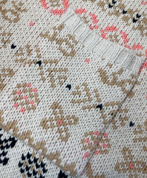 UNION LOS ANGELES（ユニオン ロサンゼルス）UNION LOS ANGELES (ユニオン ロサンゼルス) 総柄ニット ベージュ サイズ:2の古着・服飾アイテム