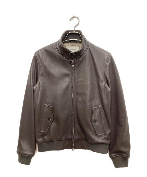 UNIVERSAL LANGUAGE（ユニバーサルランゲージ）UNIVERSAL LANGUAGE (ユニバーサルランゲージ) レザースウィングトップ ブラウン サイズ:SMALLの古着・服飾アイテム