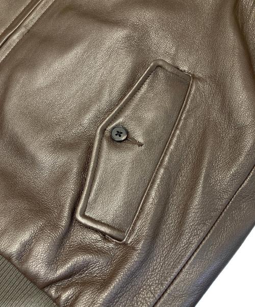 UNIVERSAL LANGUAGE（ユニバーサルランゲージ）UNIVERSAL LANGUAGE (ユニバーサルランゲージ) レザースウィングトップ ブラウン サイズ:SMALLの古着・服飾アイテム