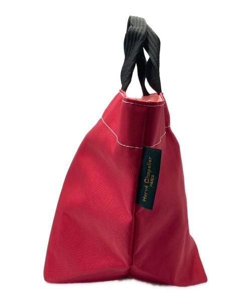 Herve Chapelier（エルベシャプリエ）Herve Chapelier (エルベシャプリエ) 舟形ハンドバッグ レッドの古着・服飾アイテム