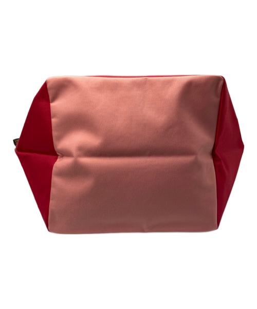 Herve Chapelier（エルベシャプリエ）Herve Chapelier (エルベシャプリエ) 舟形ハンドバッグ レッドの古着・服飾アイテム