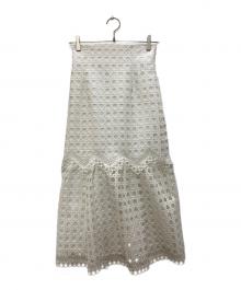 CELFORD（セルフォード）の古着「サーキュラーレースマーメイドスカート」｜ホワイト