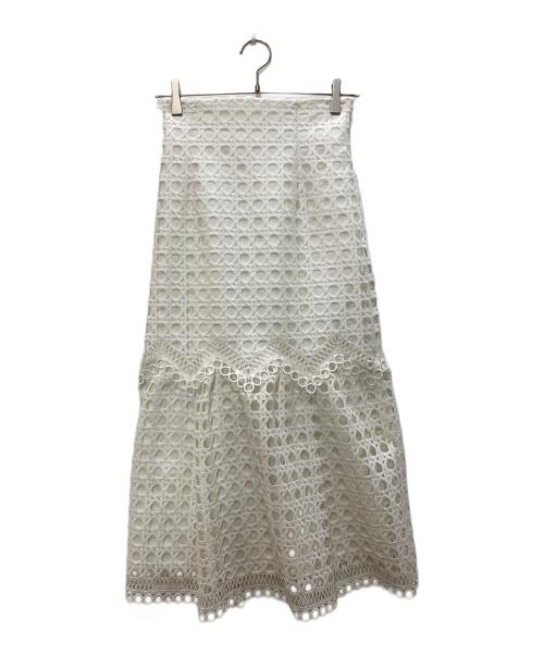 CELFORD（セルフォード）CELFORD (セルフォード) サーキュラーレースマーメイドスカート ホワイト サイズ:36の古着・服飾アイテム