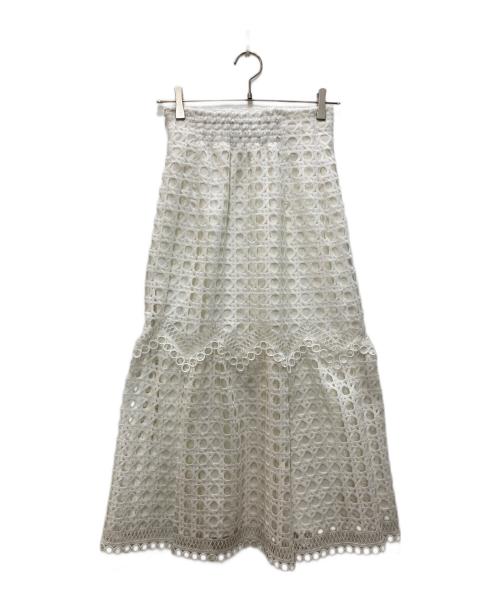 CELFORD（セルフォード）CELFORD (セルフォード) サーキュラーレースマーメイドスカート ホワイト サイズ:36の古着・服飾アイテム